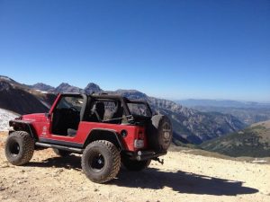 A Jeep overlooking Ouray