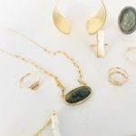 A collection of jewelry pieces from Lux + Luca