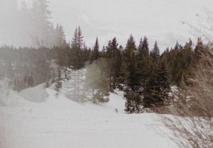 An open area for sledding in Leadville, Colorado