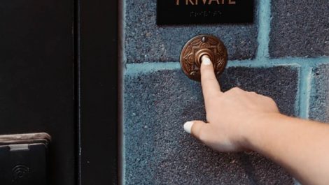 The "golden doorbell" at B&GC, one of the most secretive speakeasies in Denver