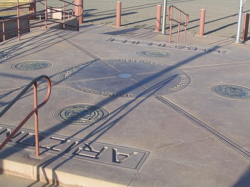The Four Corners Monument, where people can stand in four states at once