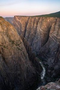 A deep chasm in Black Canyon of the Gunnison, one of the best national parks in Colorado